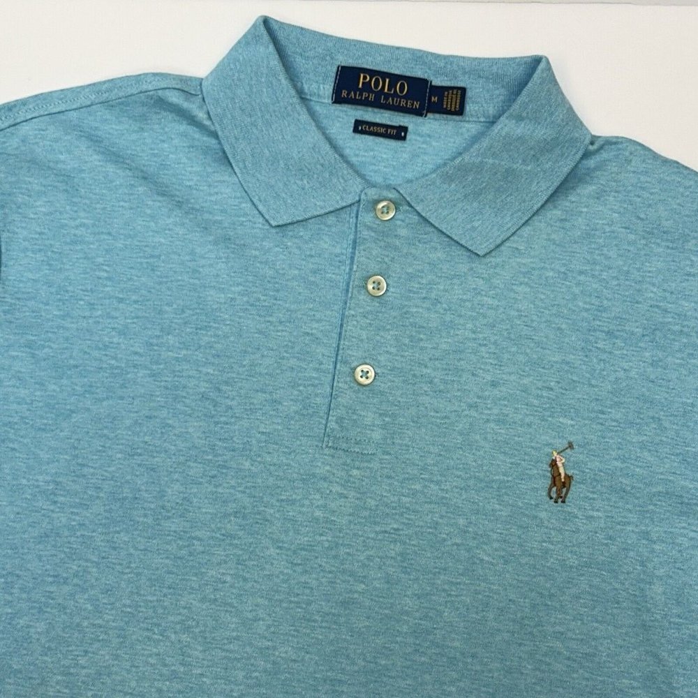 Polo by Ralph Lauren Light Blue Heather Polo Shirt